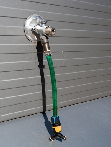 An outdoor faucet